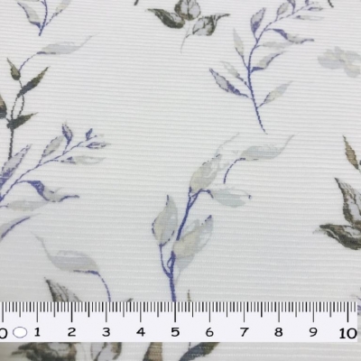 Rippjersey Leaves | Ottoman | Blätter lila dunkelgrün
